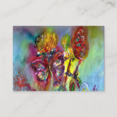 SCHALTFLÄCHEN IN BLAU, Schwarz Visitenkarte (Rückseite)