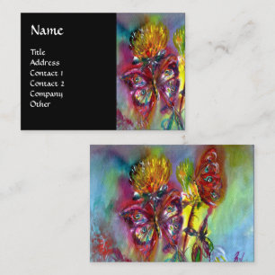 SCHALTFLÄCHEN IN BLAU, Schwarz Visitenkarte