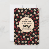 Schaltflächen - Nähthema Dankeskarte (Vorderseite)