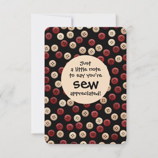 Schaltflächen - Nähthema Dankeskarte (Vorderseite)
