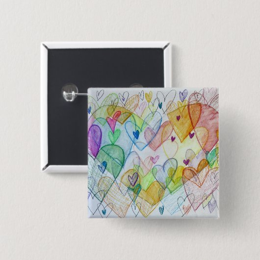 Schaltflächen oder Buttone für Gemeinschaftsherzen Button (Vorne & Hinten)