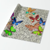 SCHALTFLÄCHEN UND ANTIQUE FLÄCHE GESCHENKPAPIER (Ungerollt)