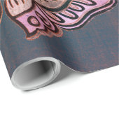 SCHALTFLÄCHEN UND BLAU GESCHENKPAPIER (Rolleneckpunkt)