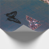 SCHALTFLÄCHEN UND BLAU GESCHENKPAPIER (Ecke)