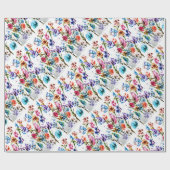 SCHALTFLÄCHEN UND BLUMENZPAPIER GESCHENKPAPIER (Flach)