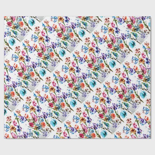 SCHALTFLÄCHEN UND BLUMENZPAPIER GESCHENKPAPIER (Flach)