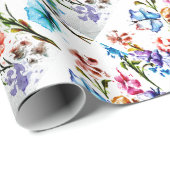 SCHALTFLÄCHEN UND BLUMENZPAPIER GESCHENKPAPIER (Rolleneckpunkt)