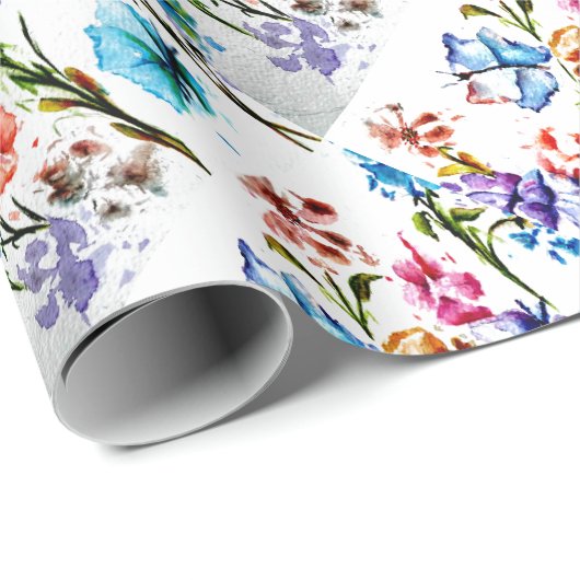 SCHALTFLÄCHEN UND BLUMENZPAPIER GESCHENKPAPIER (Rolleneckpunkt)