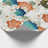 SCHALTFLÄCHEN UND JAPANISCHES PATTERNBESCHREIBUNGs Geschenkpapier (Ecke)