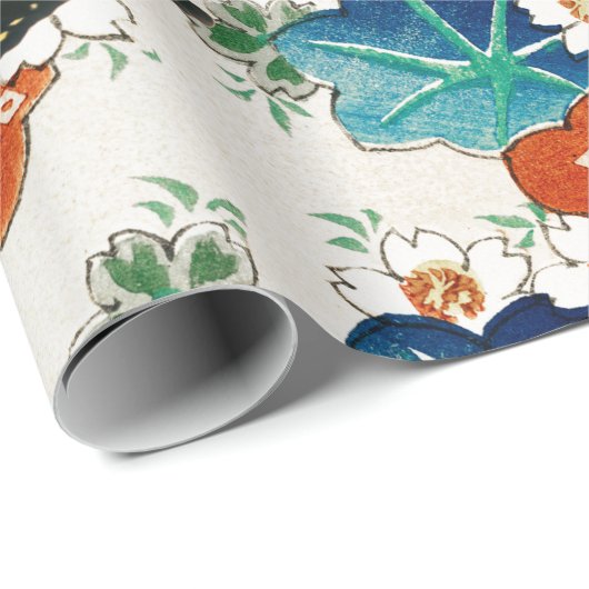 SCHALTFLÄCHEN UND JAPANISCHES PATTERNBESCHREIBUNGs Geschenkpapier (Rolleneckpunkt)