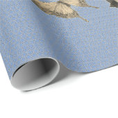 SCHALTFLÄCHEN UND KARTENLASTFLÄCHE, BLAUE Wrapping Geschenkpapier (Rolleneckpunkt)