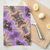 SCHALTFLÄCHEN UND MOTHEKEN GESCHIRRTUCH (Viertel Falte)