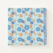 Schaltflächen und Muster der Nähnadel Notizbuch (Rückseite)