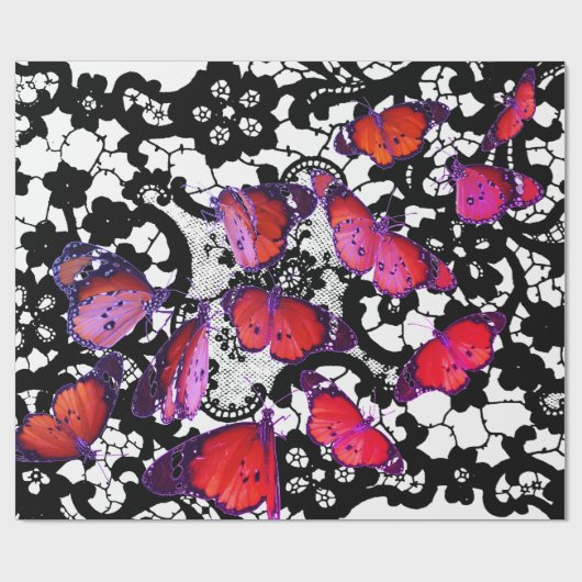 SCHALTFLÄCHEN UND SCHWARZE LASENSCHALTFLÄCHE GESCHENKPAPIER (Flach)