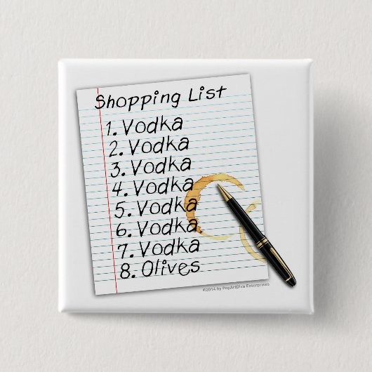 SCHALTFLÄCHEN, VODKA-EINKAUFSLISTE BUTTON (Vorderseite)