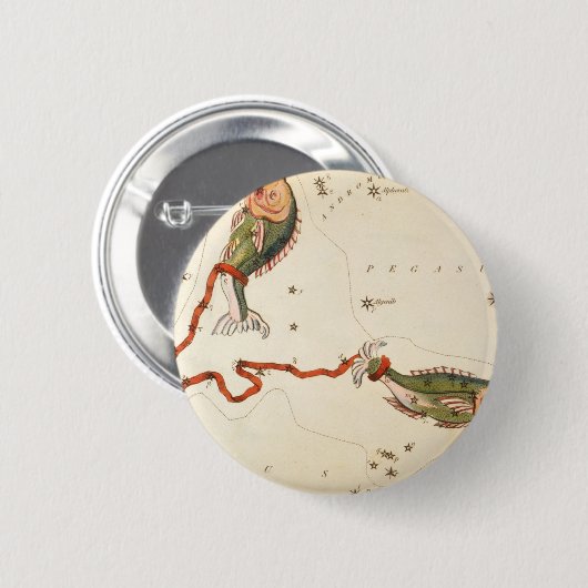 Schaltflächen "Zodiac Sign: Pisces" Button (Vorne & Hinten)