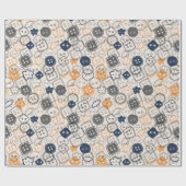 Schaltflächen zum Nähen von Schaltflächen Geschenkpapier (Flach)