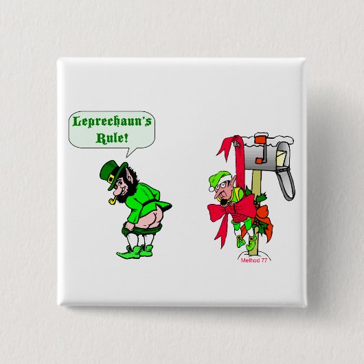 Schaltflächen zur Regel von Leprechaun Button (Vorderseite)