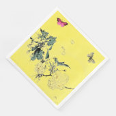 SCHALTFLÄDEN UND BLUME PAPIER NAPKIN SERVIETTE (Ecke)