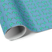 SCHALTFLEUCHE BLAU GESCHENKPAPIER (Rolleneckpunkt)