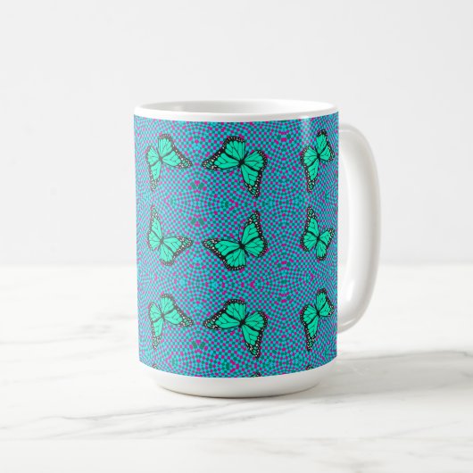 SCHALTFLEUCHE BLAU KAFFEETASSE (VorderseiteRechts)