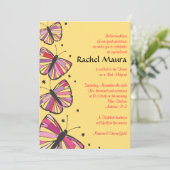 SCHALTFLY Bat Mitzvah Einladung (Stehend Vorderseite)