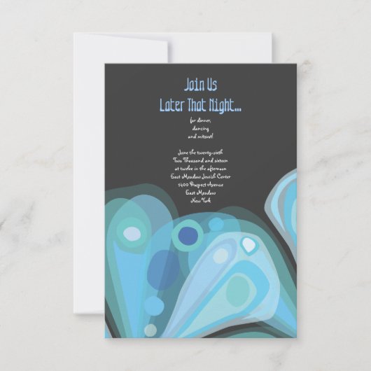 SCHALTFLY Bat Mitzvah Empfang Card Einladung (Vorderseite)
