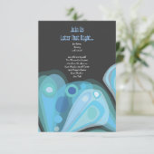 SCHALTFLY Bat Mitzvah Empfang Card Einladung (Stehend Vorderseite)