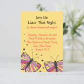 SCHALTFLY-Bat Mitzvah-Empfang-Karte Einladung (Stehend Vorderseite)