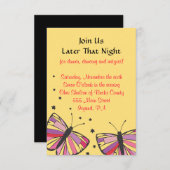 SCHALTFLY-Bat Mitzvah-Empfang-Karte Einladung (Vorne/Hinten)