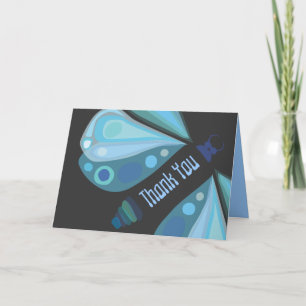 SCHALTFLY Blue Bat Danke Karte