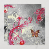 SCHALTFLY IN GLITZERN EINLADUNG (Vorne/Hinten)