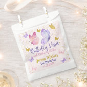 SCHALTFLY KISSES PINK & LILA 1. GEBURTSTAG GESCHENKTÜTCHEN (Ausgeschnitten)