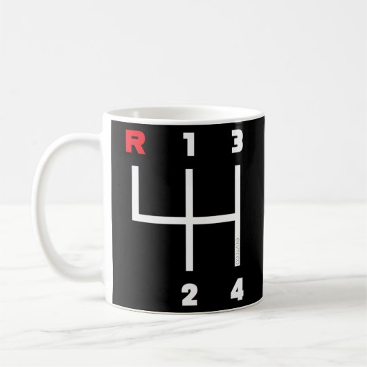 Schaltgetriebe (4-Gang-Muster) Kaffeetasse (Links)