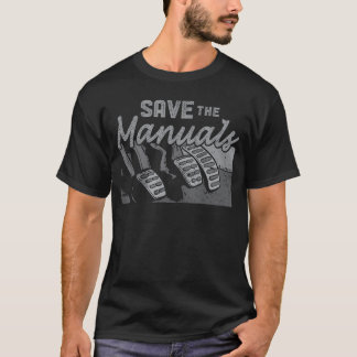Schaltgetriebe Drei Pedale Rette Die Manuellen T-Shirt