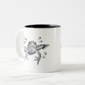 Schaltjahr-Baby: Springen des Frosches im Zweifarbige Tasse (Vorderseite Links)