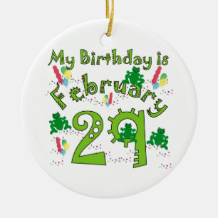 Schaltjahr-Geburtstag Keramikornament