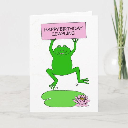 SchaltjahrGeburtstag, Leapling am 29. Februar Karte Zazzle.de
