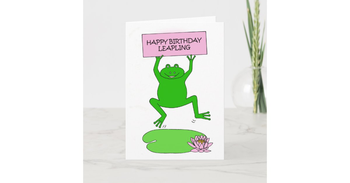 SchaltjahrGeburtstag, Leapling am 29. Februar Karte Zazzle.de