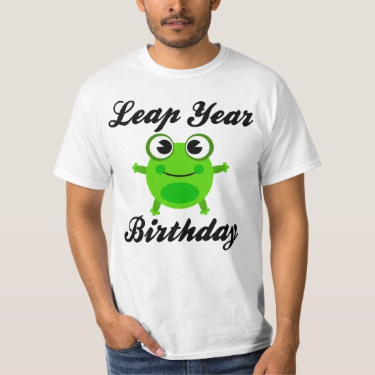 Schaltjahr-Geburtstag, niedlicher Frosch T-Shirt (Vorderseite)