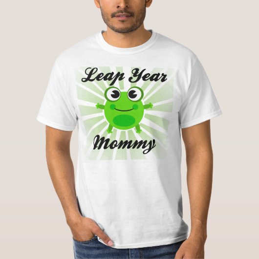 Schaltjahr-Mama, niedlicher grüner Frosch-T - T-Shirt (Vorderseite)