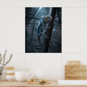 Schaltkreis-Chamäleon-Strahl Poster (Küche)