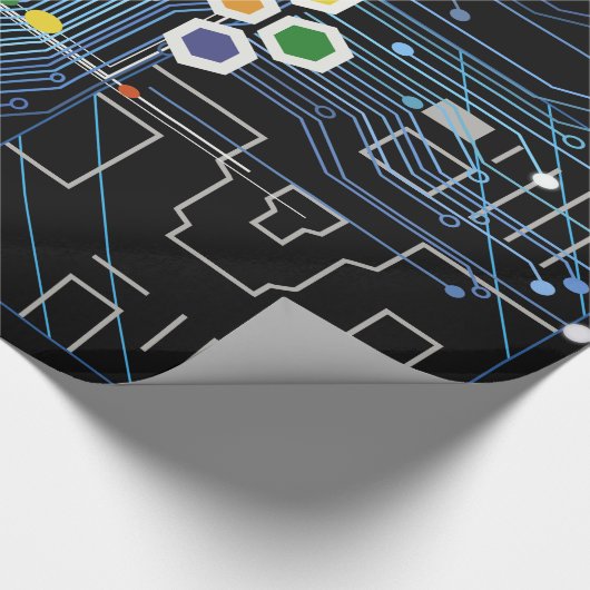 Schaltkreis Geschenkpapier (Ecke)