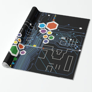 Schaltkreis Geschenkpapier