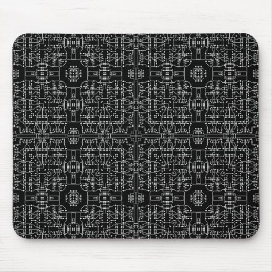 Schaltkreis-Mandala eine Mousepad (Vorne)