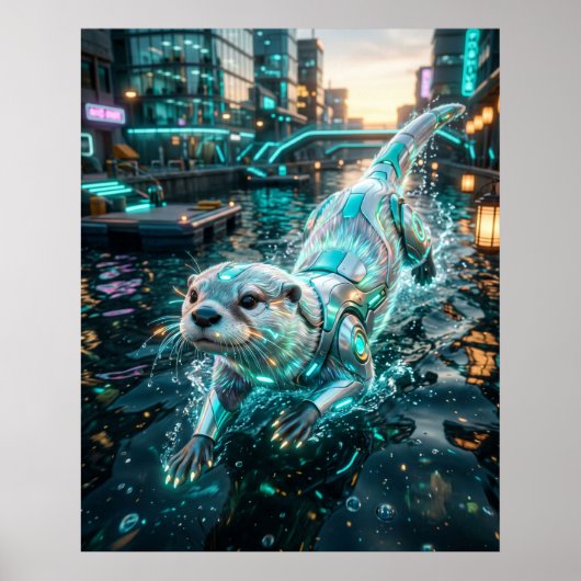 Schaltkreis Otter-Hafen-Bach Poster (Vorne)