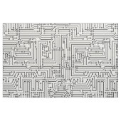 Schaltkreis - Schwarzes auf Weiß Stoff (Fat Quarter (45,7 x 55,9 cm))