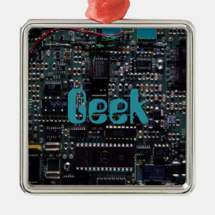 Schaltkreis Silbernes Ornament