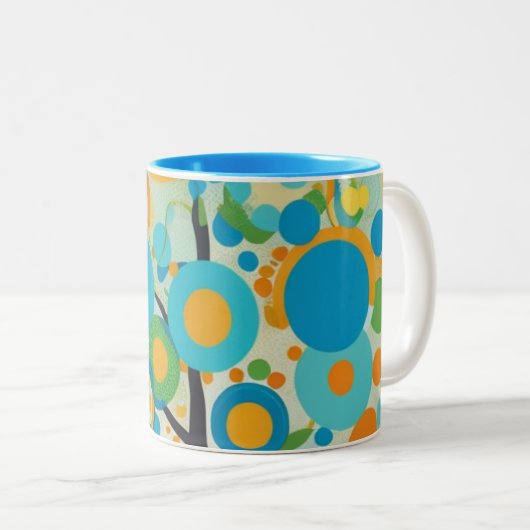 Schaltkreisdesign Zweifarbige Tasse (VorderseiteRechts)