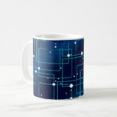 Schaltkreise im Weltraum Kaffeetasse (Vorderseite Links)